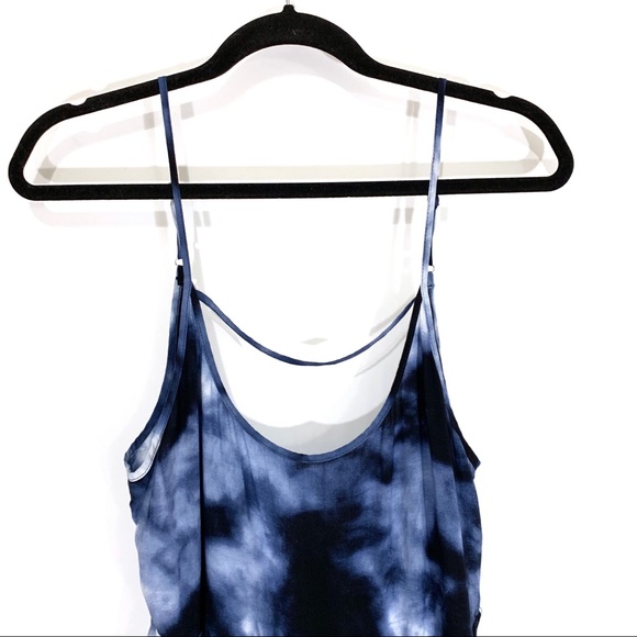 Brandy Melville Blue Tie-Dyed Tiered Dress - Picture 2 of 8